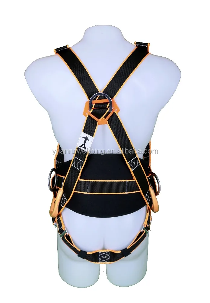 
100% polyester 6 point fall arrest dorsal d-ring safety harness safety belt 