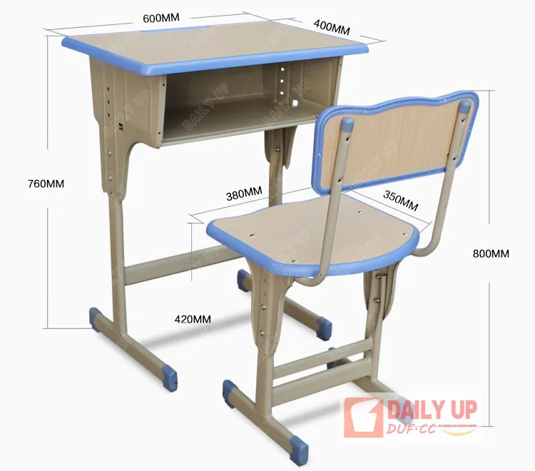 Wooden College Table and Chair Student Modern Classroom Furniture Set Environmental School Library Furniture
