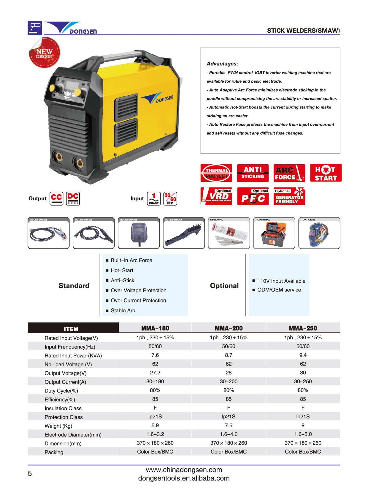 welding machine specification