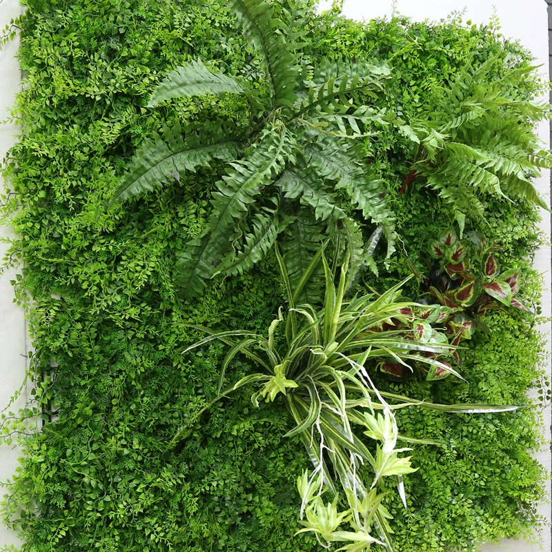 
plastic pine leaf matting plant artificial natural green wall system vertical garden artificial ivy fence 