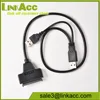 Hard Disk Drive SATA 7+15 Pin 22 to USB 2.0 Adapter Cable For 2.5 HDD Laptop LT