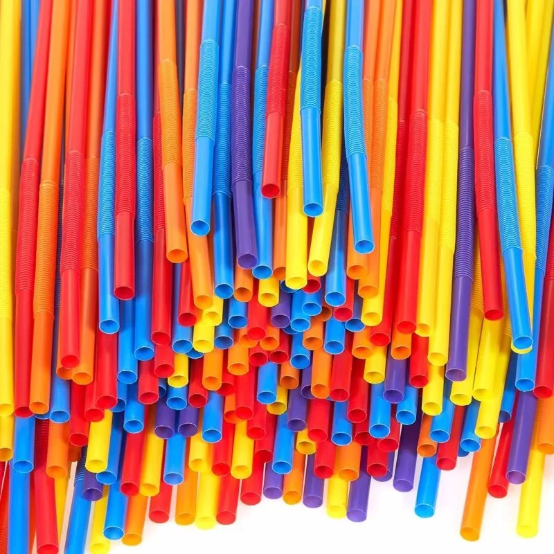 Disposable Flexible Drinking Plastic Straws,Long Flexible Drinking