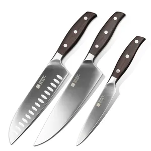 3 pcs high quality German 1.4116 stainless steel kitchen knife set