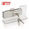 Floor Fitting 304 Key Security Glass Door Bottom Patch Lock