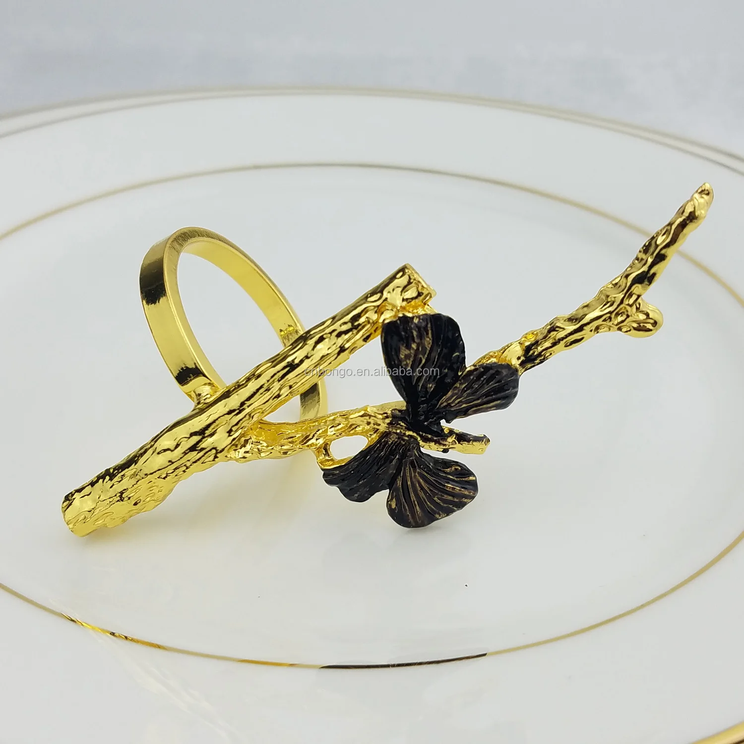 New Design Golden Black Metal Napkin Ring Buy Gold Napkin Ring,Golden