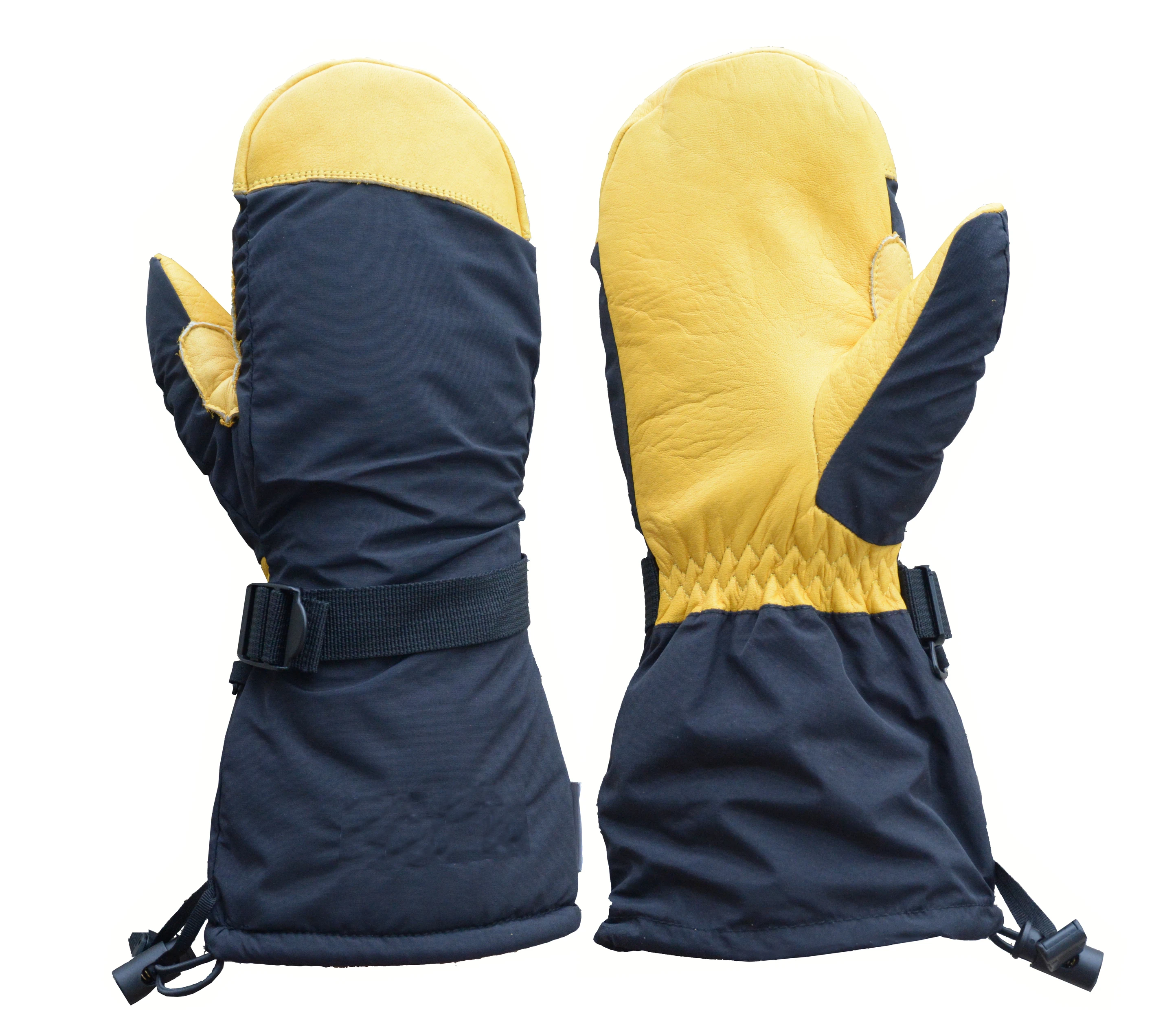 

PRI snow outdoor water repellent ski gloves winter ski gloves leather, Yellow