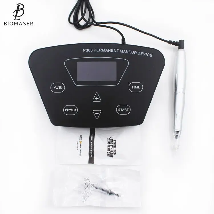 

Black color P300 digital permanent makeup microblading machine with biomaser cartridge needles