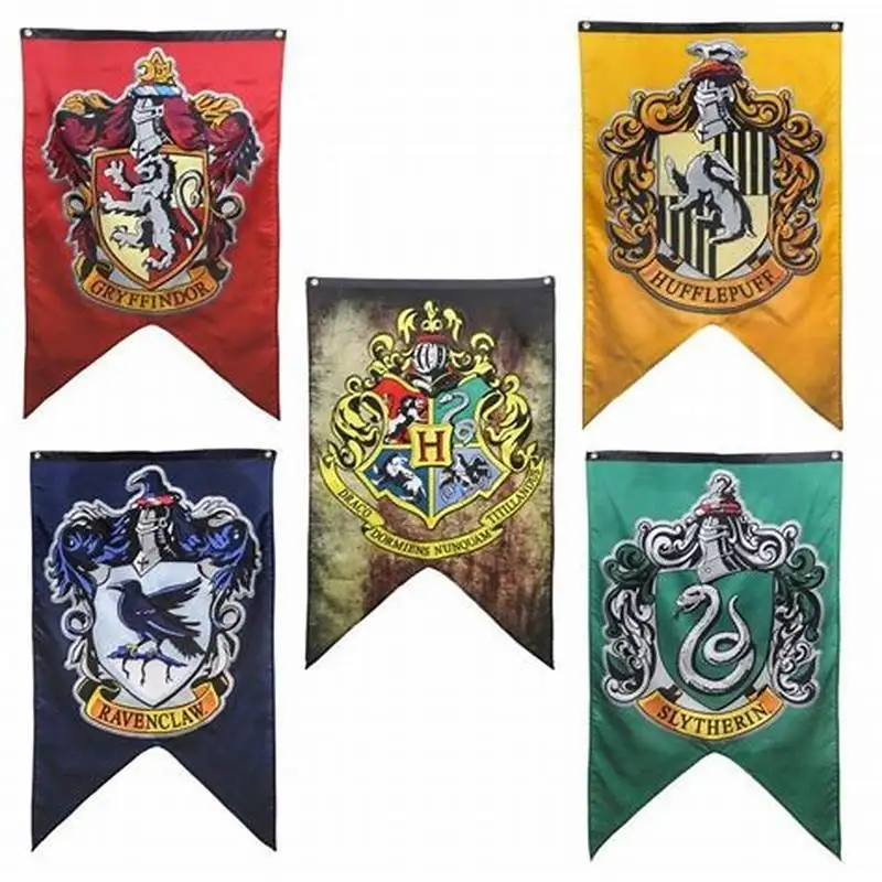 Harry Potter Complete Hogwarts House Wall Banners Harry Potter House ...