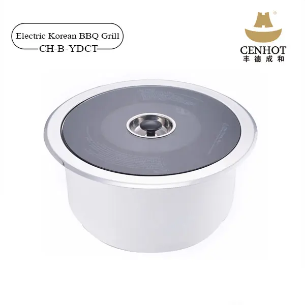 

Smokelees Indoor BBQ Grill Tabletop Stainless Steel Barbecue Grill Cookware with Aluminum Plate, Silver