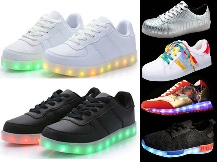 Cheap led light shoes RAINBOW COLOR CHANGE with CE SIZE 25-46 for led
light shoes