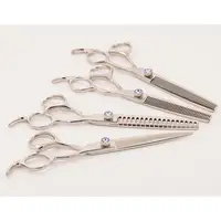 

7 inch Left Pet grooming scissors kit 3pcs pack with Chunker cutting and thinning scissors