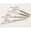 7 inch Left Pet grooming scissors kit 3pcs pack with Chunker cutting and thinning scissors
