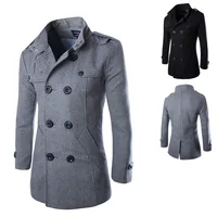 

Mens Winter Wool Overcoat Double Breasted Coat