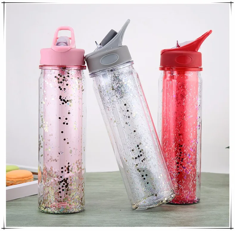 sparkling insulated water bottle tritan clear