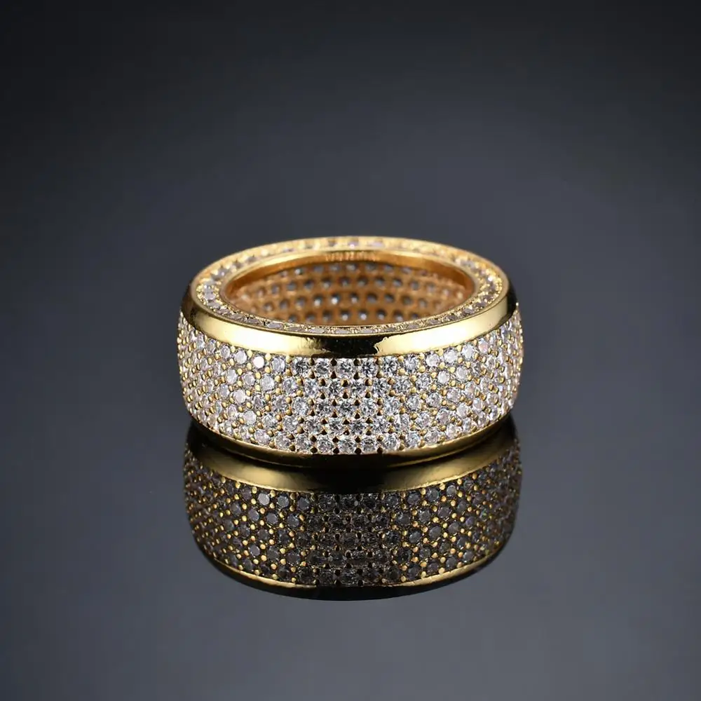 

R005 Brass mirco setting CZ stone Hip Hop Ring All Iced Out Men CZ Stone Rings