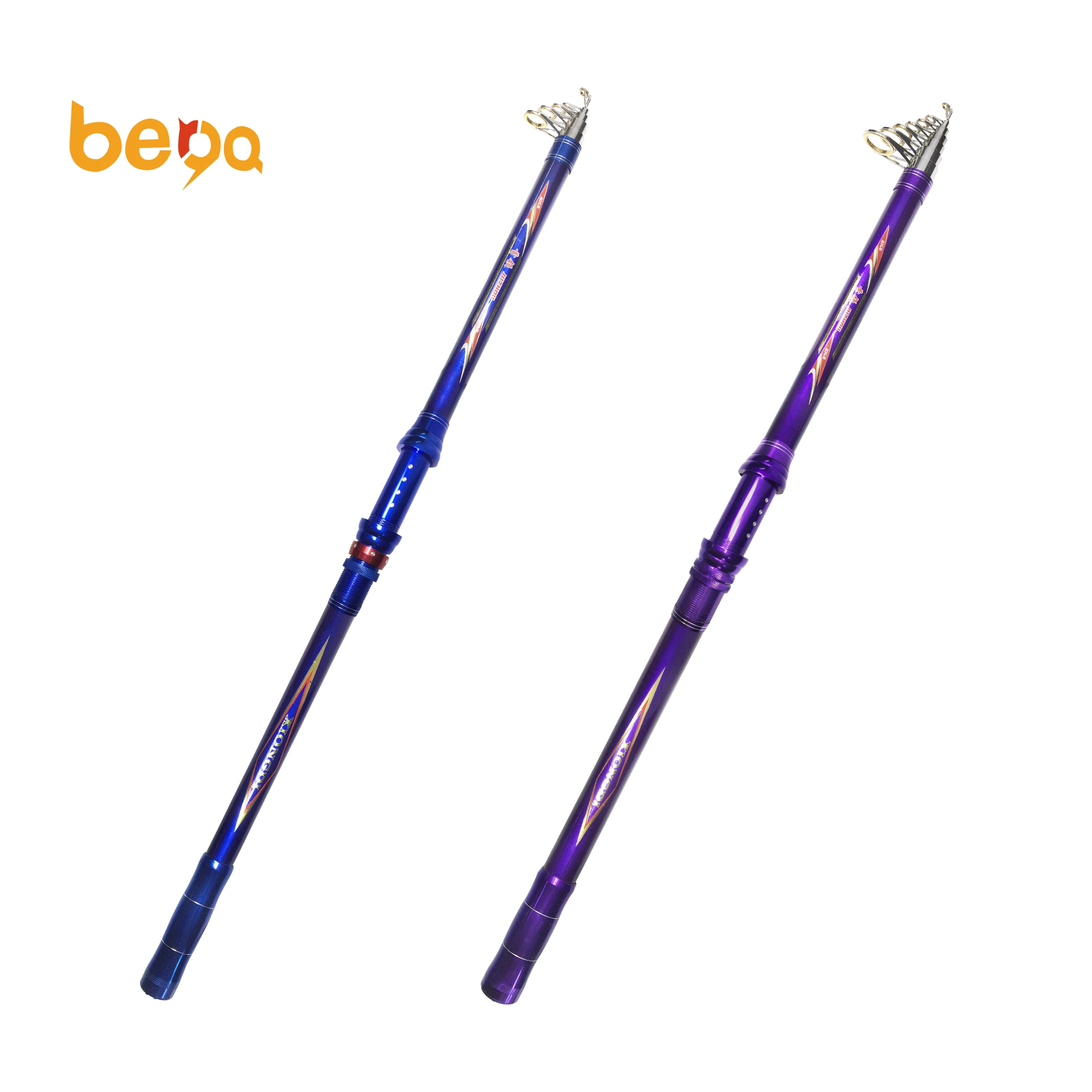 

All-metal Sea Rod 2.1m 2.4m 2.7m 3.0m 3.6m 4.5m Telescopic Fishing Rod Pole Fishing Tackle Tools The Fishing Rod, Blue/purple, customizable