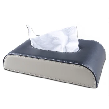leather tissue box cover