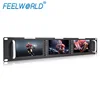 Triple 5" Rackmount Flypacks monitor with SDI HDMI input
