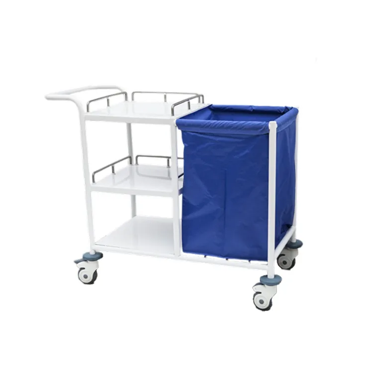 Medical waste trolley cart in hospital mobile nursing crash trolley cart