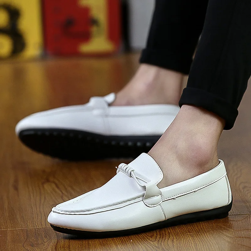 

Wholesale fashion men's beanie shoes White casual leather shoes, As the picture show