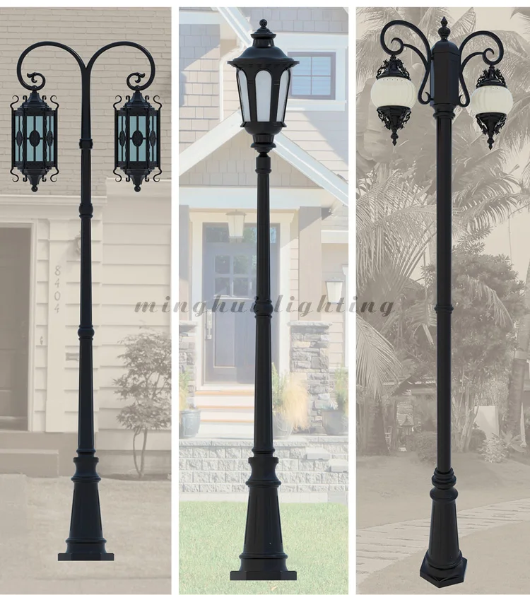 western-style garden street light post top light