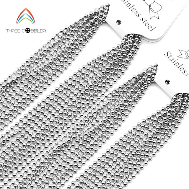 

bead chain stainless steel ball chain necklace for jewelry making