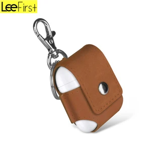 PU Leather Protective Cover Case Keychain Apple AirPods