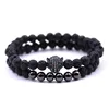 2018 New Arrival Elastic Cubic Zirconia CZ Leopard Connector Beads Bracelet