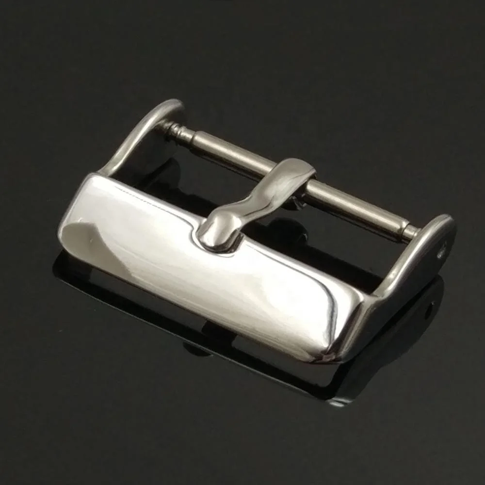 

high polished 20mm watch buckle 304 stainless steel watch clasp buckle for fitted rubber watch straps