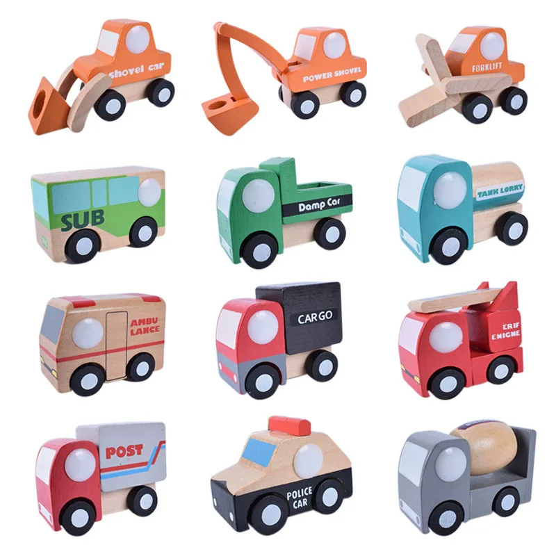 Toddler car toys 12pcs/set baby kid cartoon toy car Learning Educational traffic toys, kid gifts, Mini cute toy car