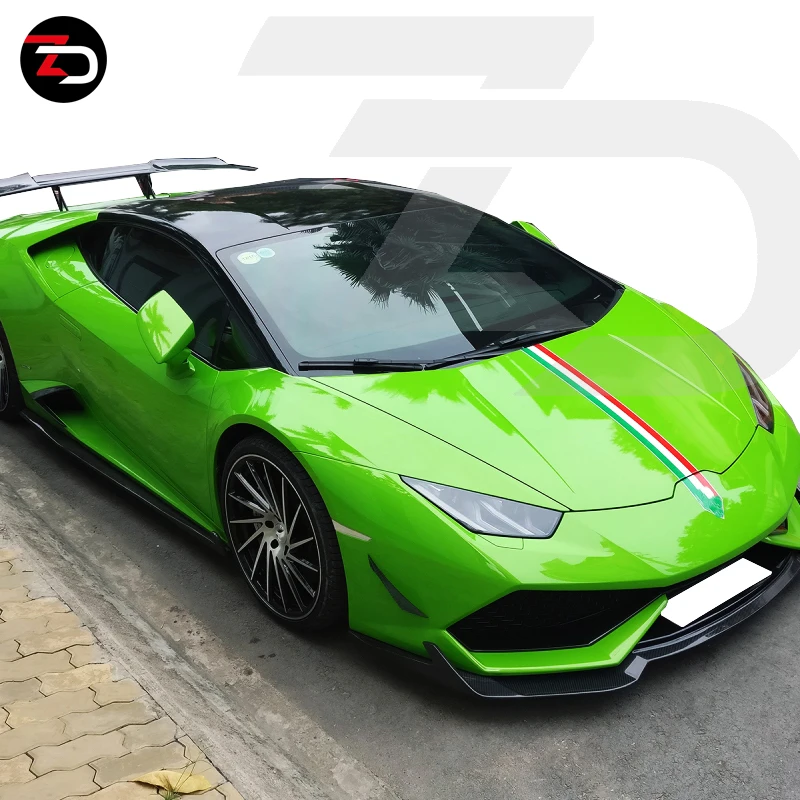 Top Body Kit Brands Rz Style Carbon Fiber Rear Spoiler Front Diffuser Side Skirts Body Kit