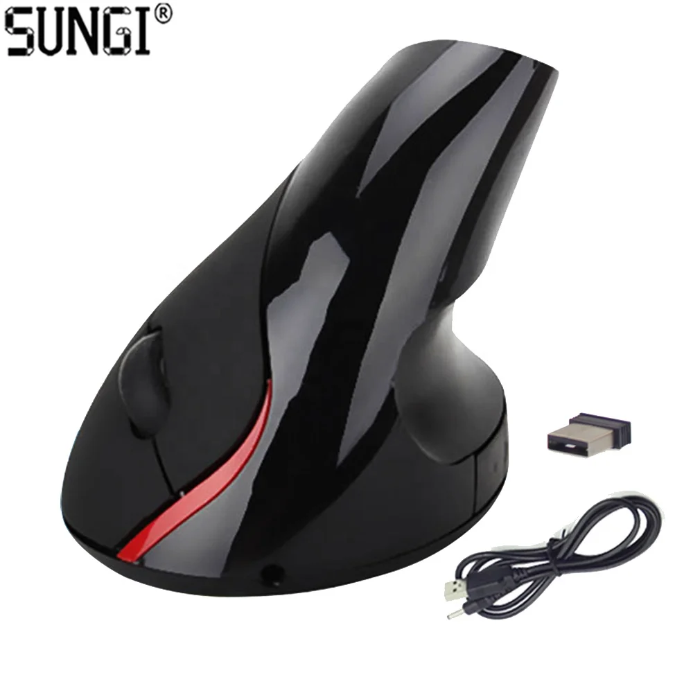 

SUNGI S6 Wireless Rechargeable Ergonomic Mouse Vertical CE ROHS Certificate Standard 1000 1200 1600 DPI, Black, blue, brown, gray, purple