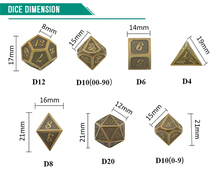 D D Polyhedral 7 Dice Set With Dice Cup For Rpg Game Buy Polyhedral