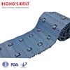 Plastic flat top conveyor belt with customized rollers