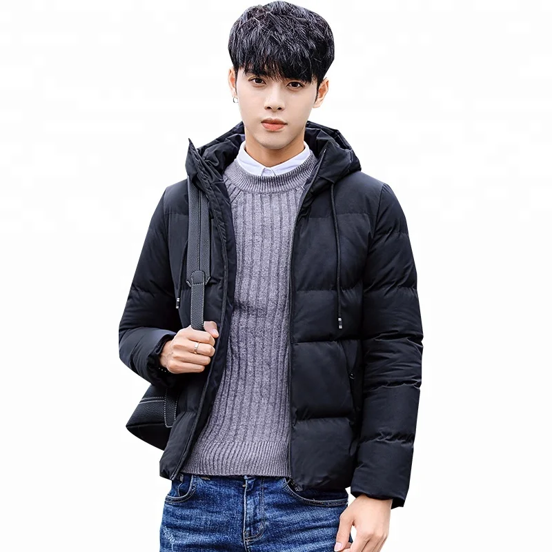 

In-Stock Factory Warm Lightweight Puffer Cotton Padded Winter Men Bomber Jacket, Black;red;grey;dark blue