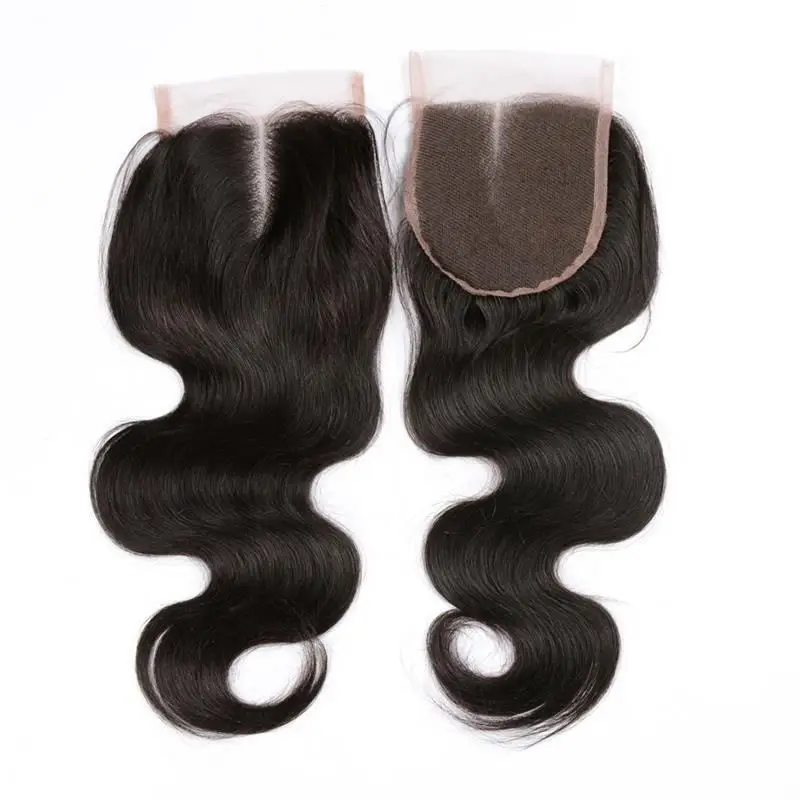 

Cheap Hair Product Virgin Brazilian Hair 4*4 Body Wave Lace Closure For Black Women, Natural color 1b