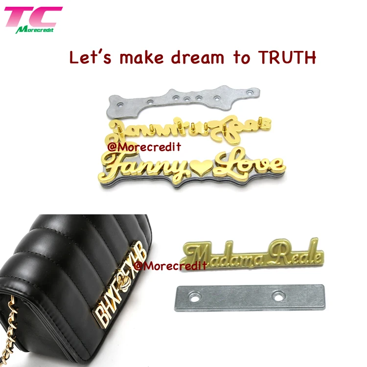 Metal handbag logo-1