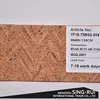 PU Cork Cotton Fabric Upholstery Leather, Cork Pattern Synthetic Leather for Bags