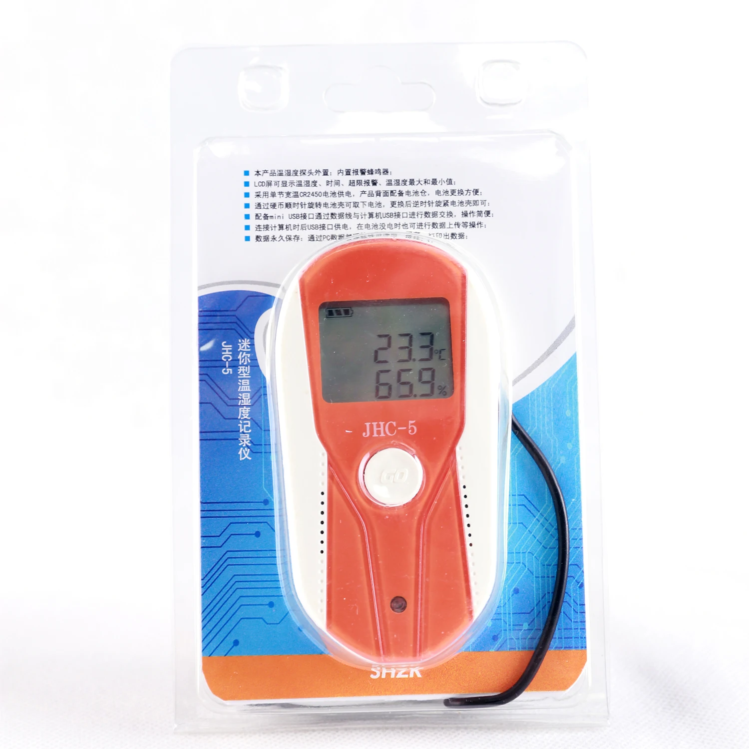 Waterproof Portable Container Temperature Humidity Sensor Usb Data