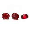 Lab Created Ruby Oval Facet cut Loose gemstone in Red for Jewelry Fitting