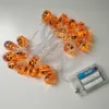 Battery Powered 20 LEDs Fairy 3D Pumpkin Lanterns String Lights for Halloween Festival Decoration