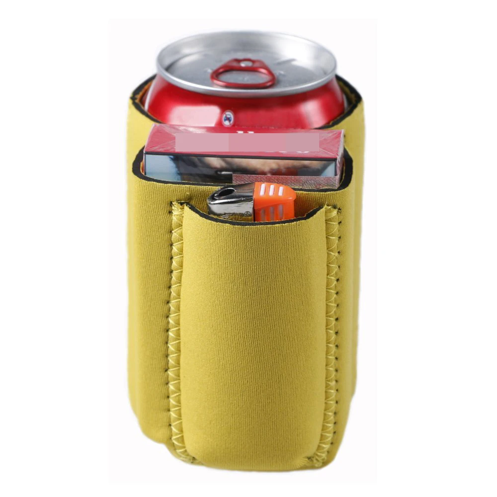 

Neoprene Beer Can Cooler Stubby Holder With Two Pockets, Customized color