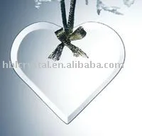 
HBL Fashion Heart Shape Crystal Glass Ornament For Decoration K9 Blank Glass Crystal Ornament 