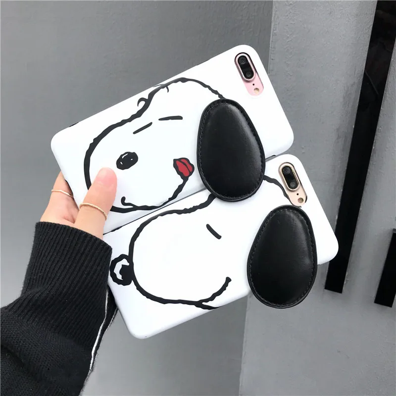

Carton Cute Snoopy Dog Cell Phone Case Couple Mobile Phone Cases, White