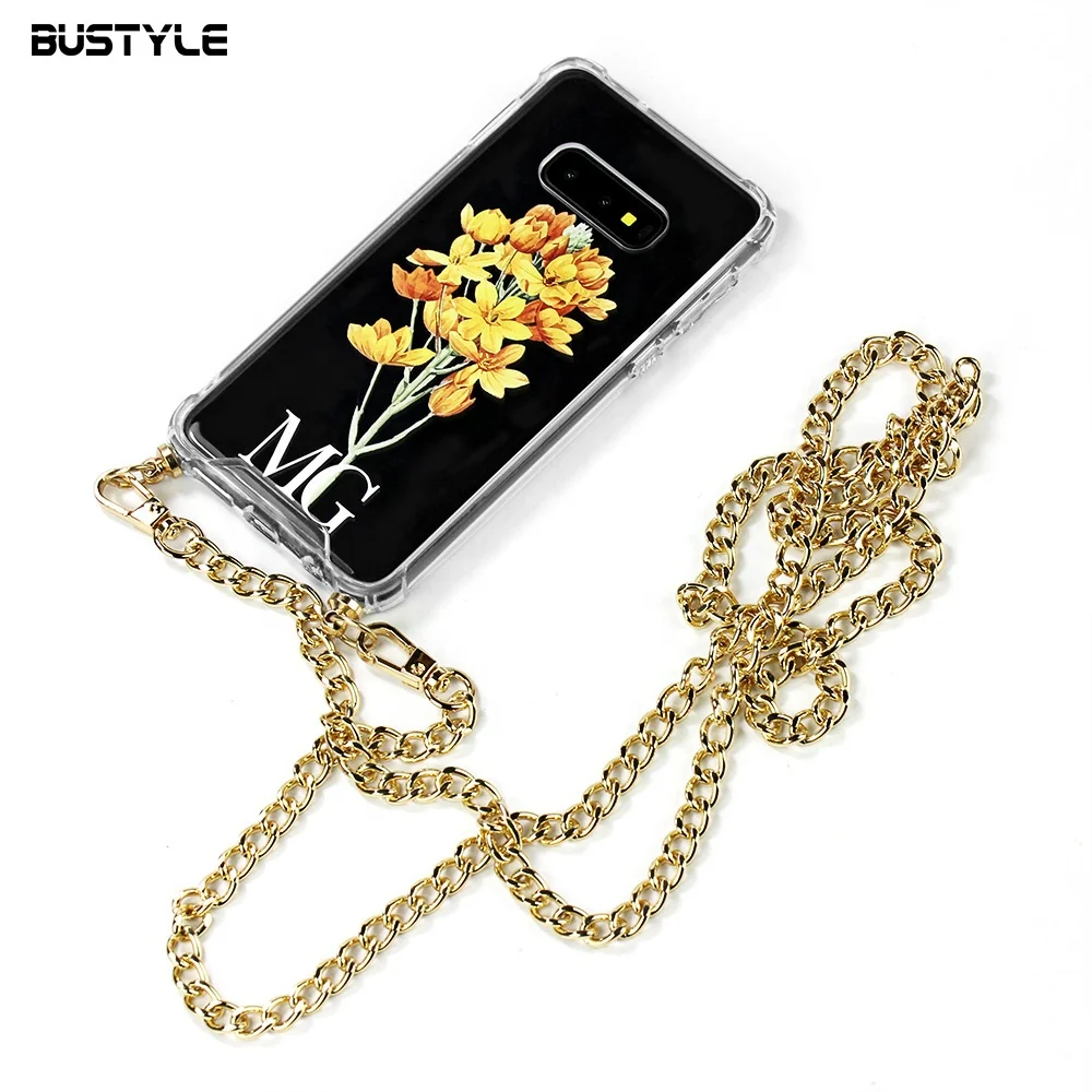 Customized Phone Case Cover Case For Samsung Galaxy S10 Cell Phone Case With Necklace Cross Body With Chain For Samsung