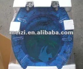 Sea design ceramic toilet seat cover
