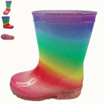 kids rainbow boots