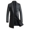 New design Classic fitted mens black trench coat for men