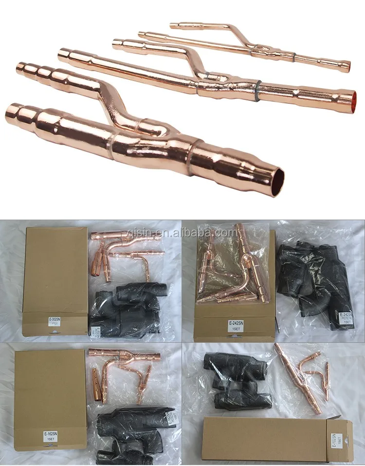 Copper Branch Pipe Fitting For Daikin Hitachi Mcquay Mitsubishi