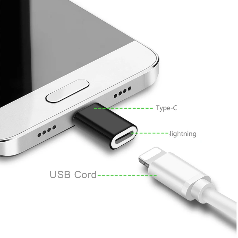 8pin Female To Usb C Male Adapter Type C Charging Connector For Iphone To Usb C Buy Usb C To